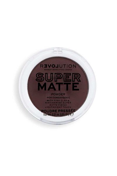 Revolution Super Matte Compact Powder - Ebony - 5057566439466