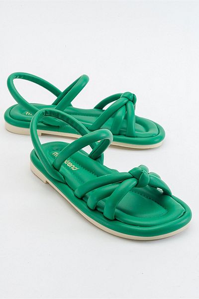 Ccway Single Ribbed Women's Sandals Grass Green