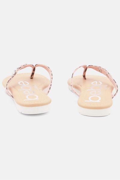 Bebe Kid Girls Slip On Sandals, Beige