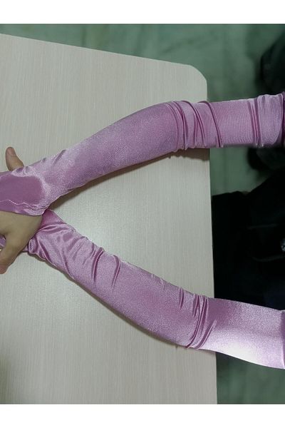 EREN STYLE Mănuși Dance & Opera - Lycra satinată, 58 CM