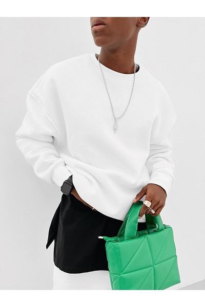 ablukaonline Ανδρικό φούτερ Oversize Ecru - Old School Basic