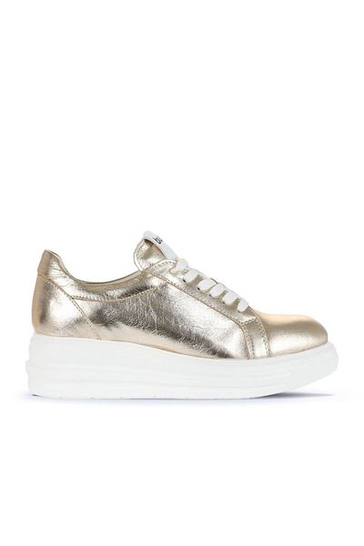 Bueno Shoes Pantofi de damă din piele Trf aurii 16wa8191