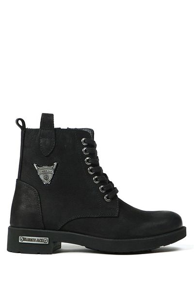 Hammer Jack Merdane Boot Γνήσιο δέρμα Μαύρο Washed Nubuck Γυναικείες Μπότες εξωτερικού χώρου