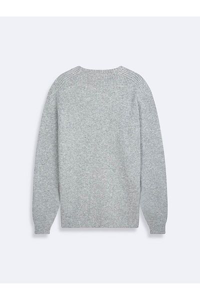 Ltb O-Neck Long Sleeve Knitwear Gray Sweater