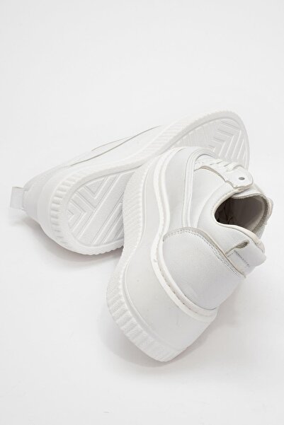Ccway Bağcıklı Kadın Spor Ayakkabı BEYAZ BEYAZ