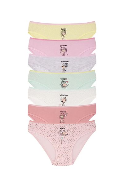 LC Waikiki Lc Waikiki̇ Girl's Cotton Panties 7 Pack