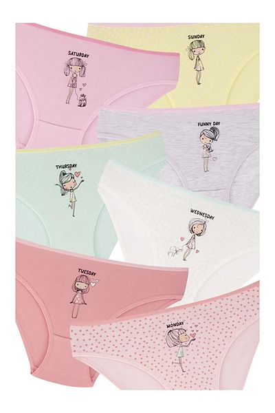 LC Waikiki Lc Waikiki̇ Girl's Cotton Panties 7 Pack