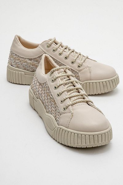 Ccway Pantofi sport de damă din in - BEI