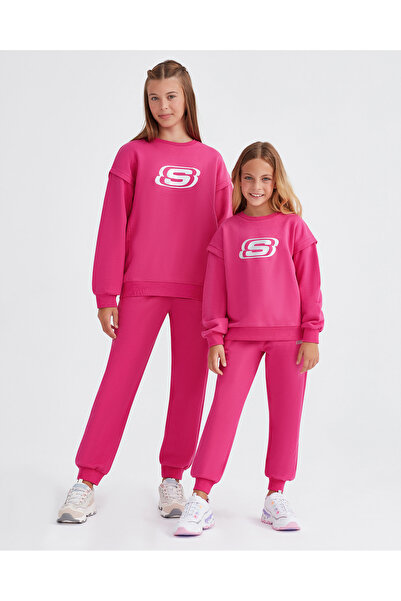 SKECHERS Pantaloni de trening din fleece G LW pentru fete mari, roz, SK232075...