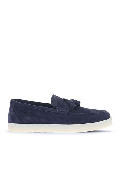 Bueno Shoes Мъжки велурени мокасини - тъмносини 07ma22372026