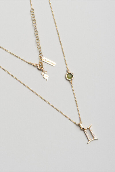 So CHIC... Zodyak Koleksiyonu İkizler Burcu 18 Ayar Sarı Altın Kaplama 46 Cm ...