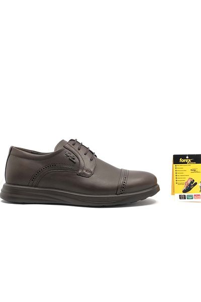 Kids Club Shoes Forex 2918 Dr.Tavsiyeli Γνήσιο Δερμάτινο Ανδρικά Παπούτσια Classic ΚΑΦΕ