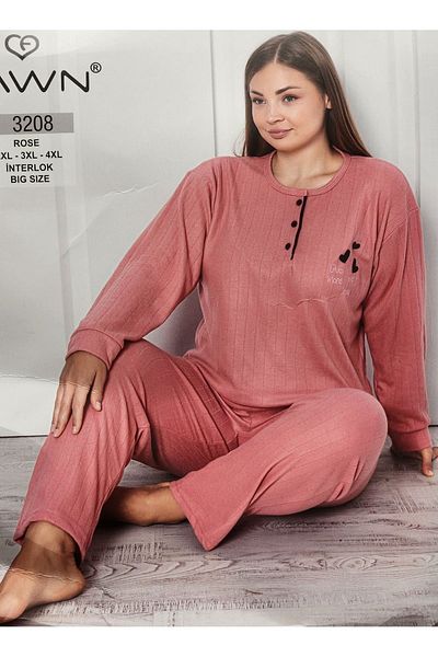 FAWN 3208 Model Large Size Interlock Mother Pajamas Set