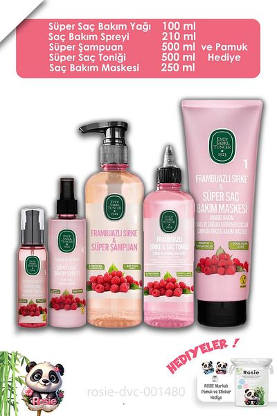Eyüp Sabri Tuncer 5-Piece Est Raspberry Grooming Set - Rosie Cotton