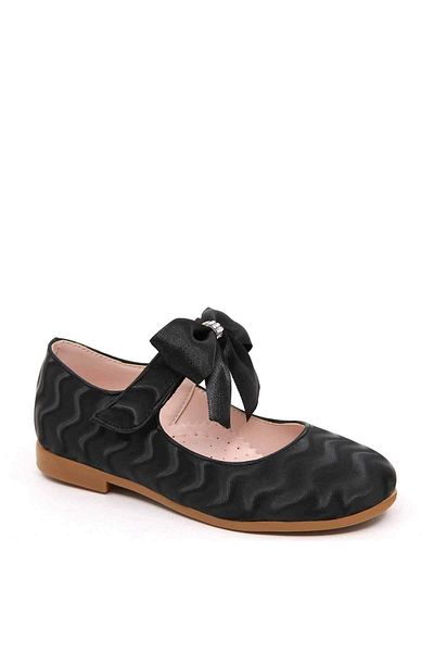 Ccway Children's Ribbon Shoes 26-30 Black