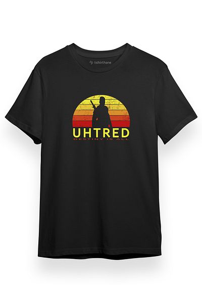Tshirthane The Last Kingdom Uhtred Destiny Is All Μαύρο κοντομάνικο ανδρικό μπλουζάκι