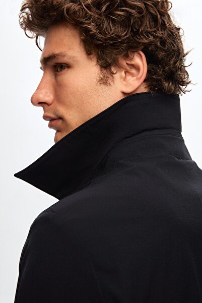 D'S Damat Ds Damat Regular Fit Taş Düz Pardösü/Trenckot