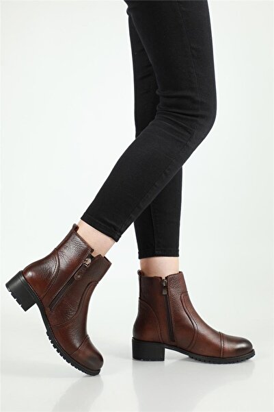 Voyager 7550 Zn Kadın Taba Arizona Deri Bot