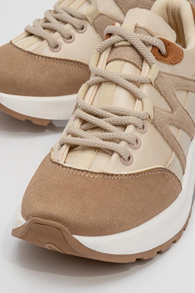 Ccway Bağcıklı Kadın Spor Ayakkabı VİZON