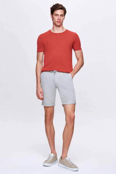 Twn Slim Fit Tile Summer Rayon Knitwear T-Shirt