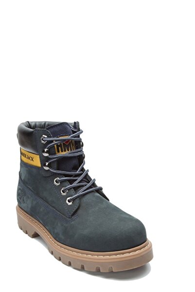 Hammer Jack Hakiki Deri Petrol Mavi Nubuk Kadın Bot