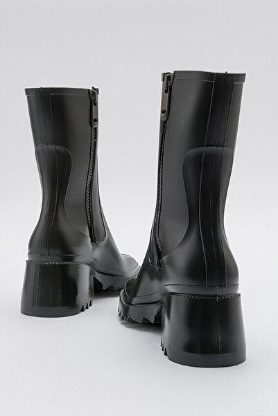 Ccway Γυναικείες μπότες βροχής με φερμουάρ KHAKI