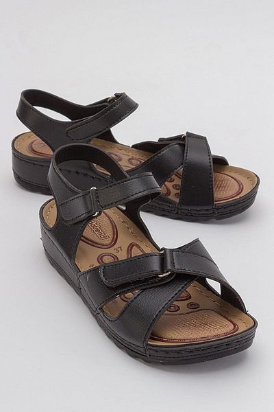 Ccway Women's Velcro Sandals Black