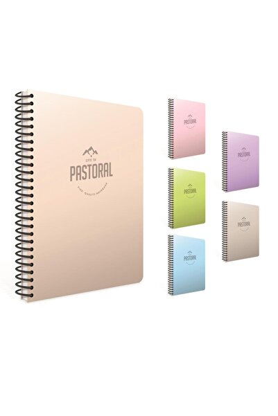 Gıpta Pastoral A4 Spiralli Pp Kapak Defter 72 Yaprak Kareli (4 Lü Paket) 3242