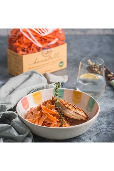 Bonatelli Organik Kırmızı Mercimek Çubuk Makarna 400 G