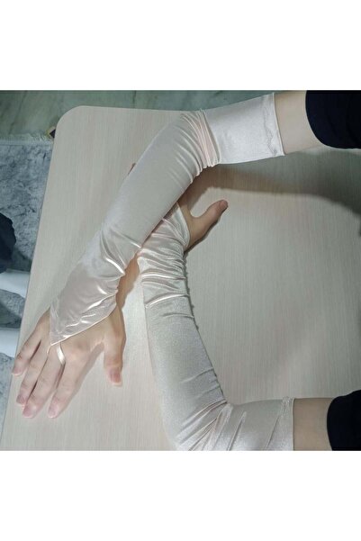 EREN STYLE Saten Likralı Dans & Opera Eldiveni - (58 CM)