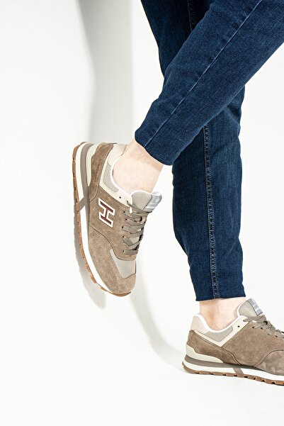 Hammer Jack Chile valódi bőr, taupe-szürke férfi sportcipők