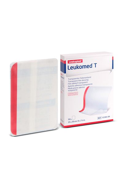 BSN غطاء للجروح من فيلم Leukomed T الشفاف مقاس 15 سم × 25 سم 50 قطعة