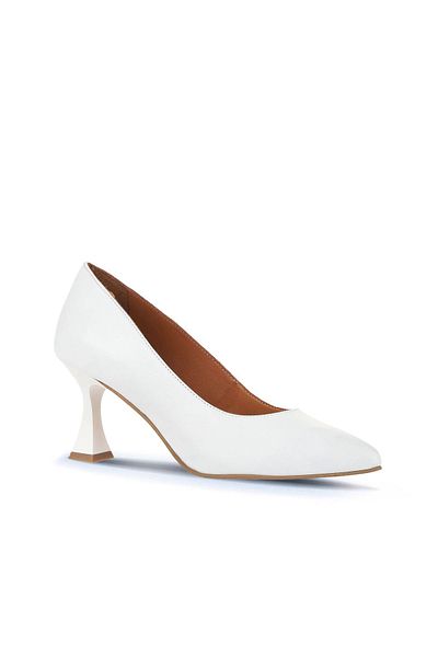 Bueno Shoes 01wa1401 Model Pantofi cu toc de damă din piele albă