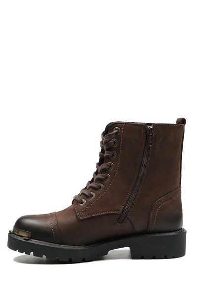 Hammer Jack Γυναικείες μπότες Nubuck από γνήσιο δέρμα καφέ πλυμένο