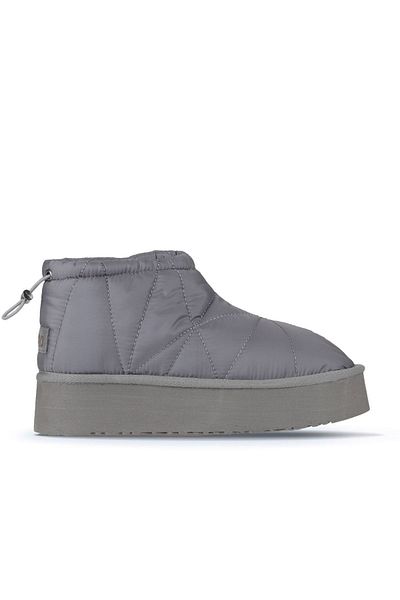 Bueno Shoes Γυναικείες μπότες μπεζ με τακούνι - ύφασμα αλεξίπτωτου 05ag6004054