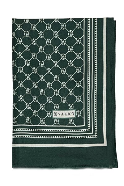 Vakko MONOGRAM DESENLİ İPEK TWILL ŞAL