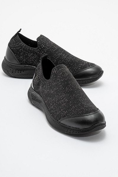 Ccway Tricotaj de damă Sport NEGRU SILVERY