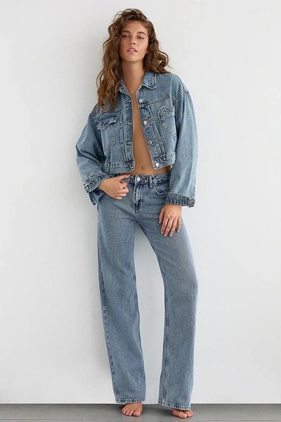 Hiccup Pantaloni de jeans cu talie normală, cu detaliu în formă de inimă
