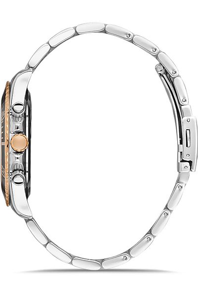 DAVID GUNER Rose White Coated Black Dial Men's Wristwatch Dg-8475Ga-E2