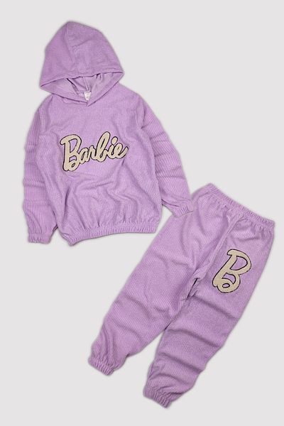 Peki Girl's Sweatshirt and Trousers Set - Soft Hooded, Gift 15119