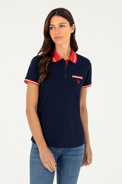 U.S. Polo Assn. Női sötétkék póló nyakú póló 50285842-VR033