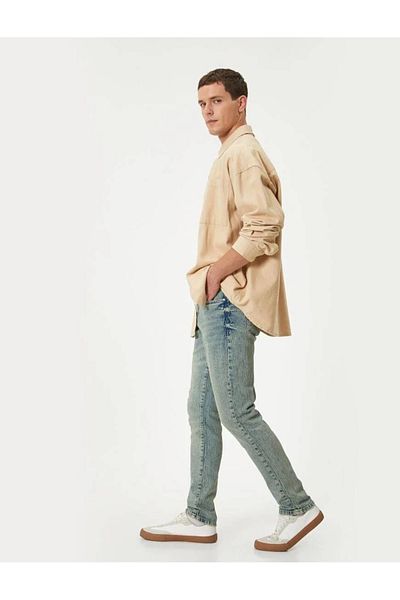 Koton Slim-Fit-Jeans mit Knopfdetail – Brad Jean