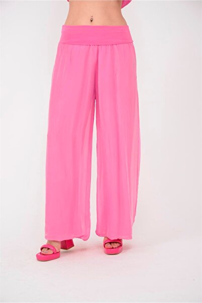 Bohem Stil Pantaloni Wes din mătase căptușiți cu corsaj italian