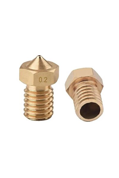 Koodmax - 5 Adet - 3d Yazıcı Extruder M6 3.0mm / 0.2mm V5 - V6 Pirinç Nozzle ...