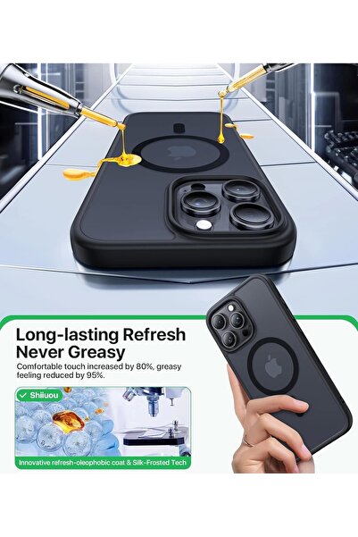 Lopard İphone 16 Pro Max Kılıf Güçlü Magsafe Şarj Parlak Kamera Koruyucu Kost Kapak