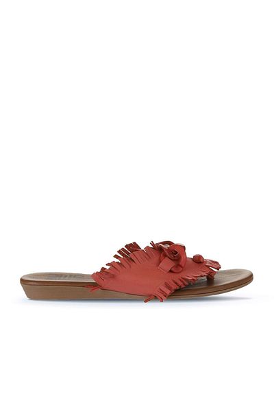 Bueno Shoes Flip-flops din piele coral pentru femei - 01wu7408
