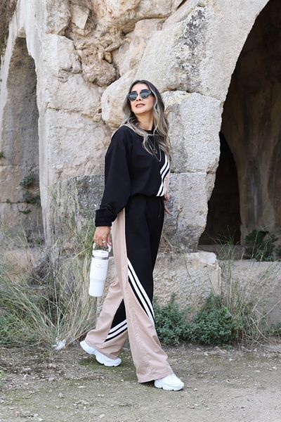 bytugcekaya Σετ κοστούμι μπεζ με γαρνιτούρα αλεξίπτωτου