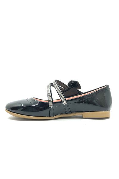 KCMN Balerina pentru fete Iremsu Bow Stone Velcro Negru