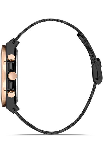 DAVID GUNER Rose Black Coated Black Dial Men's Watch Dg-8286Gc-R2