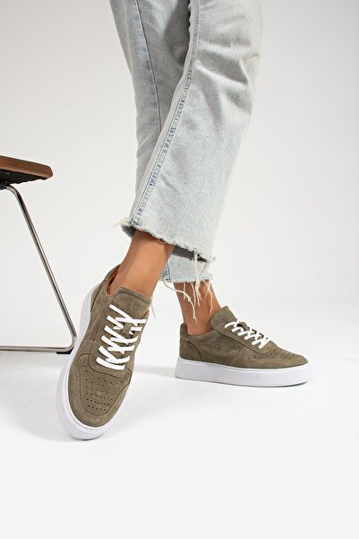 Hammer Jack Olgea Haki Süet Kadın Günlük Ayakkabı